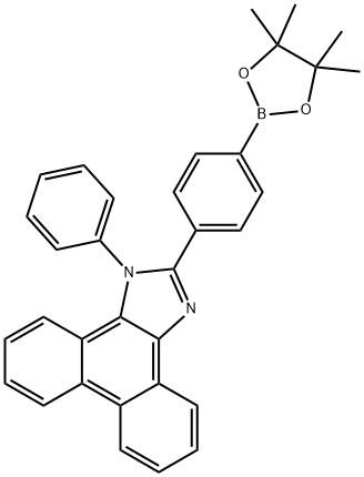 1-phenyl-2-(4-(4,4,5,5-tetramethyl-1,3,2-dioxaborolan-2-yl)phenyl)-1H-phenanthro[9,10-d]imidazole Struktur