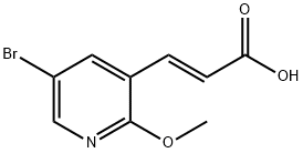 3-(5-Bromo-2-methoxy-3-pyridyl)acrylic acid Struktur