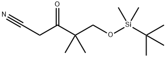 5-(TERT-BUTYLDIMETHYLSILYLOXY)-4,4-DIMETHYL-3-OXOPENTANENITRILE 化学構造式