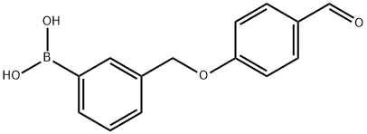 3-((4-formylphenoxy)methyl)phenylboronic acid 化学構造式