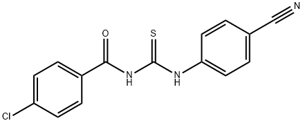 4-chloro-N-{[(4-cyanophenyl)amino]carbonothioyl}benzamide Structure