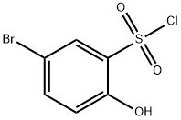 5-bromo-2-hydroxybenzene-1-sulfonyl chloride Struktur