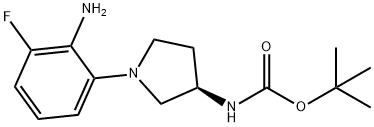 (R)-tert-Butyl 1-(2-amino-3-fluorophenyl)pyrrolidin-3-ylcarbamate Structure