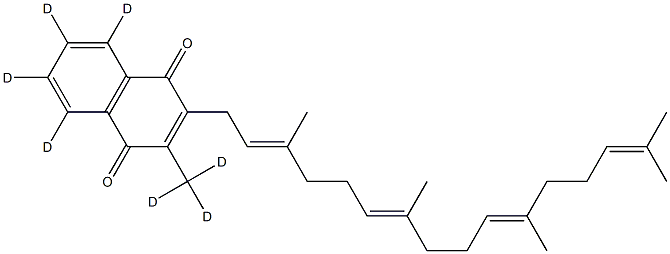 5,6,7,8-tetradeuterio-2-[(2E,6E,10E)-3,7,11,15-tetramethylhexadeca-2,6,10,14-tetraenyl]-3-(trideuteriomethyl)naphthalene-1,4-dione Structure