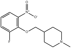 4-[(2-Fluoro-6-nitrophenoxy)methyl]-1-methylpiperidine Struktur