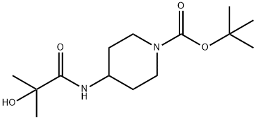 tert-Butyl 4-(2-hydroxy-2-methylpropanamido)piperidine-1-carboxylate Structure