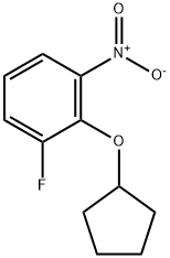 2-(シクロペンチルオキシ)-1-フルオロ-3-ニトロベンゼン 化学構造式