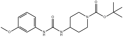 tert-Butyl 4-[3-(3-methoxyphenyl)ureido]piperidine-1-carboxylate Structure
