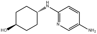 (1R*,4R*)-4-(5-アミノピリジン-2-イルアミノ)シクロヘキサノール 化学構造式
