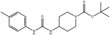 tert-Butyl 4-(3-p-tolylureido)piperidine-1-carboxylate Struktur