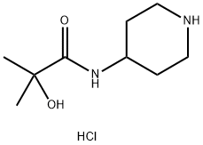 2-Hydroxy-2-methyl-N-(piperidin-4-yl)propanamide hydrochloride Structure