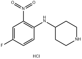 N-(4-Fluoro-2-nitrophenyl)piperidin-4-amine hydrochloride Structure
