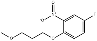 4-フルオロ-1-(3-メトキシプロポキシ)-2-ニトロベンゼン 化学構造式