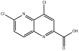 4,6-二氯-1,5-萘啶-2-羧酸, 1234616-22-8, 结构式