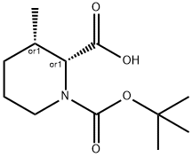 Cis-3-Methyl-Piperidine-1,2-Dicarboxylic Acid 1-Tert-Butyl Ester 化学構造式