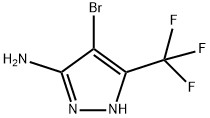 4-溴-5-(三氟甲基)-1H-吡唑-3-胺 结构式