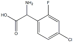 2-AMINO-2-(4-CHLORO-2-FLUOROPHENYL)ACETIC ACID Structure