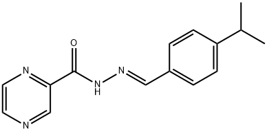 N'-{(E)-[4-(propan-2-yl)phenyl]methylidene}pyrazine-2-carbohydrazide 化学構造式