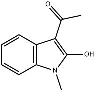1-(2-hydroxy-1-methyl-1H-indol-3-yl)ethanone Struktur