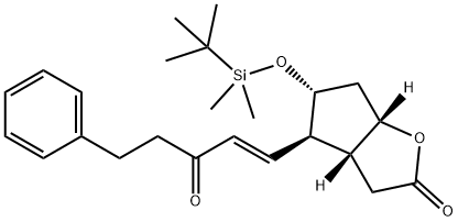 (3aR,4R,5R,6aS)-5-((tert-butyldimethylsilyl)oxy)-4-((E)-3-oxo-5-phenylpent-1-en-1-yl)hexahydro-2H-cyclopenta[b]furan-2-one|1240483-13-9