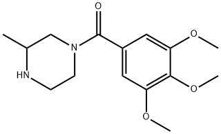 3-メチル-1-(3,4,5-トリメトキシベンゾイル)ピペラジン 化学構造式