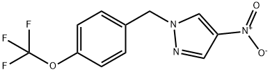 4-nitro-1-{[4-(trifluoromethoxy)phenyl]methyl}-1H-pyrazole Structure