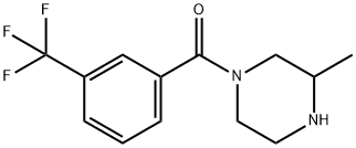 3-methyl-1-[3-(trifluoromethyl)benzoyl]piperazine Struktur