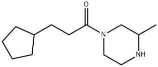 3-cyclopentyl-1-(3-methylpiperazin-1-yl)propan-1-one,1240564-99-1,结构式