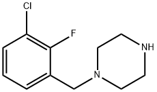 1-[(3-chloro-2-fluorophenyl)methyl]piperazine 结构式