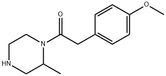 2-(4-methoxyphenyl)-1-(2-methylpiperazin-1-yl)ethan-1-one, 1240565-44-9, 结构式