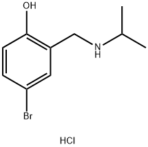 4-bromo-2-{[(propan-2-yl)amino]methyl}phenol hydrochloride, 1240566-48-6, 结构式