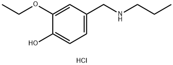 2-ethoxy-4-[(propylamino)methyl]phenol hydrochloride 化学構造式
