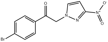 1-(4-bromophenyl)-2-(3-nitro-1H-pyrazol-1-yl)ethan-1-one, 1240567-05-8, 结构式