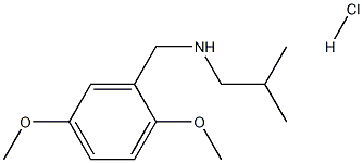[(2,5-dimethoxyphenyl)methyl](2-methylpropyl)amine hydrochloride 化学構造式