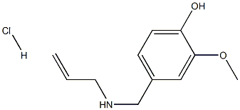 2-methoxy-4-{[(prop-2-en-1-yl)amino]methyl}phenol hydrochloride, 1240567-34-3, 结构式