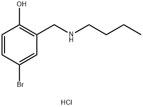 4-bromo-2-[(butylamino)methyl]phenol hydrochloride 结构式