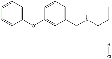 (butan-2-yl)[(3-phenoxyphenyl)methyl]amine hydrochloride, 1240567-69-4, 结构式