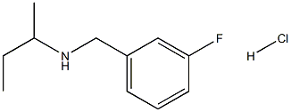 (butan-2-yl)[(3-fluorophenyl)methyl]amine hydrochloride, 1240567-80-9, 结构式