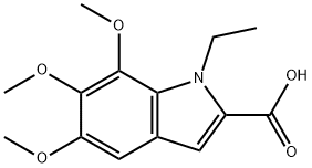 1-エチル-5,6,7-トリメトキシ-1H-インドール-2-カルボン酸 化学構造式