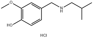2-methoxy-4-{[(2-methylpropyl)amino]methyl}phenol hydrochloride Struktur