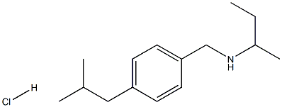 (butan-2-yl)({[4-(2-methylpropyl)phenyl]methyl})amine hydrochloride 结构式