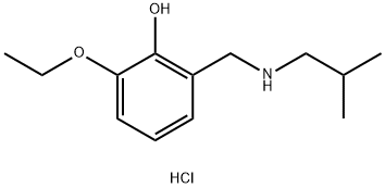 2-ethoxy-6-{[(2-methylpropyl)amino]methyl}phenol hydrochloride Structure