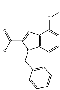 1-benzyl-4-ethoxy-1H-indole-2-carboxylic acid 结构式