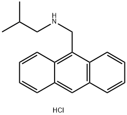 [(anthracen-9-yl)methyl](2-methylpropyl)amine hydrochloride Struktur