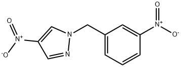 4-nitro-1-[(3-nitrophenyl)methyl]-1H-pyrazole Struktur