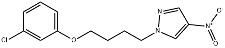 1-[4-(3-chlorophenoxy)butyl]-4-nitro-1H-pyrazole, 1240569-68-9, 结构式