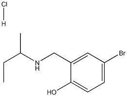 4-ブロモ-2-{[(ブタン-2-イル)アミノ]メチル}フェノール塩酸塩 化学構造式