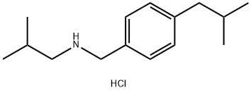 (2-methylpropyl)({[4-(2-methylpropyl)phenyl]methyl})amine hydrochloride Structure