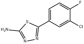 5-(3-chloro-4-fluorophenyl)-1,3,4-thiadiazol-2-amine, 1240570-60-8, 结构式