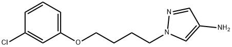 1-[4-(3-chlorophenoxy)butyl]-1H-pyrazol-4-amine Struktur